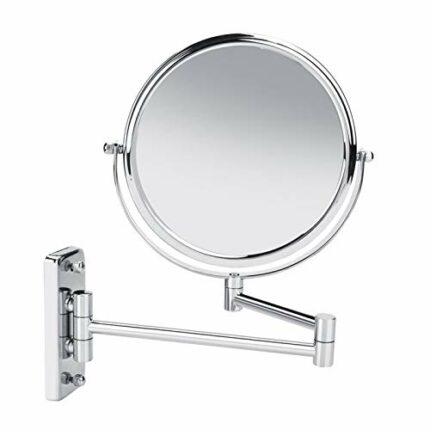 Haofy Wall Mounted Shaving Mirror for Bathroom, 8" Wall Mount Makeup Mirror Double Sided Swivel Mirror 3X Magnifying
