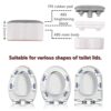 4 Pcs Toilet Seat Bumpers with Plastic 5mm Attachment Toilet Lid Seat Buffer Spacers Self-Adhesive Replacement Bumpers for WC Cover