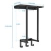 Towel Rack Wall Mounted, BETHOM Towel Racks with Shelf and 3 Hooks for Small Bathroom, Towel Storage Wall Can Holds Up to 3 Large Size(160x100 cm