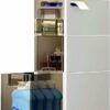 Bathroom Storage Cabinet for Small Space and Corner, Free Standing Toilet Paper Organizer with Drawer and Top Slot, White