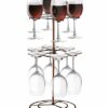 GeLive Flight Server Stand Wine Glasses Display Holder Tree Stemware Rack Hanger Organizer for Wine Tasting Party Bar Decoration Bronze