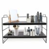 Desk storage rack, desk organiser, multipurpose bookcase for office, home, desktop display shelf, desk stand, bookcase (white shelf, white board,