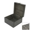 Airshi Wooden Storage Box, Multi-function Retro Metal Hinge Decorative Gift Portable Exquisite Treasure Chest for Home Decoration
