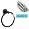 Towel Ring 4 Pack Hand Towel Holder for Bathroom Wall Mounted,Towel Holder,Towel-Racks,Simple Round Towel Hanger SUS 304 Stainless Steel (Black)