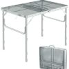 Sportneer Grill Table for Outside, 3ft(L) x 2ft(W) Height Adjustable Camping Table Lightweight Aluminum Folding Portable Metal Folding Outdoor Gr