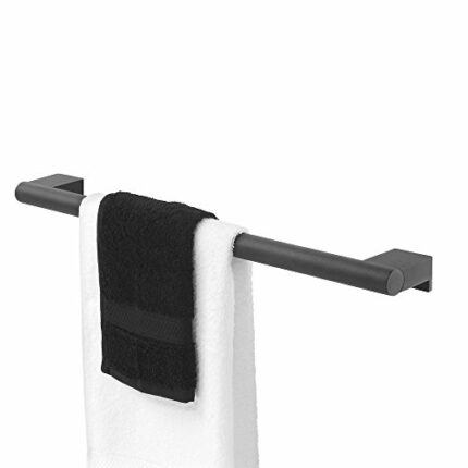 Tiger Bold Towel Rail, Stainless Steel, Black, 60 x 3.9 x 8.3 cm