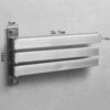 Towel Rail Chrome Swivel,Stainless Steel Bathroon Kitchen Wall Mounted Towel Rack Holder With 2 Swivel Bars
