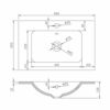 The Bath People Newton 600mm Bathroom Anthracite Grey Vanity Unit | Floor Standing Includes White Glass Basin With Soft Close Doors | Bathroom St