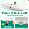 SAMODRA Ultra-Slim Bidet,Bidet Attachment for Toilet UK, Non-Electric Bidet Seat Attachment Dual Nozzle (Rear/Feminine Wash),with Hose and Brass