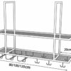 EMISOO Hanging Ceiling Shelf Hanging Wine Rack with Glass Holder and Shelf, Metal Ceiling Bar Wine Glass Rack, 2-Layer Industrial Wall Mounted Wi