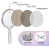 wlertcop Mirror Handheld 1X & 3X Hand Mirror With Handle Double Sided Handheld Mirror Makeup Mirror Magnifying (15 * 27 cm)