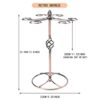 6 Hook Wine Glass Rack Holder, Retro Style Tabletop Wine Glass Display Holder Hanging Shelf Organizer Kitchen Cutlery Storage Rack for Home Bar R