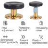 4pcs Headboard Stoppers,Stainless Steel and PP Plastic Anti-Shake Fixer,Bed Stoppers for Wall,Self-Adhesive Installation Fixing Tools Suitable fo