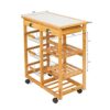 BHVXW Kitchen & Dining Room Cart 2-Drawer Removable Storage Rack with Rolling Wheels Kitchen Trolley Cart Dining