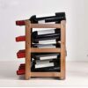 DINGZZ Wooden Wine Rack Retro Cabinet Rack Rack Storage Wine Rack Home Kitchen Bar Freestanding Rack