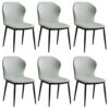 Kitchen Dining Room Furniture Chairs Modern Design Dining Chair Set Of 6 Water Proof PU Leather High Back Padded Soft Seat Reception Chair for Di