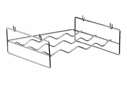 Premier 4 Bottle Wine Rack, Chrome, Wire, Silver, 34 x 36 x 11 cm