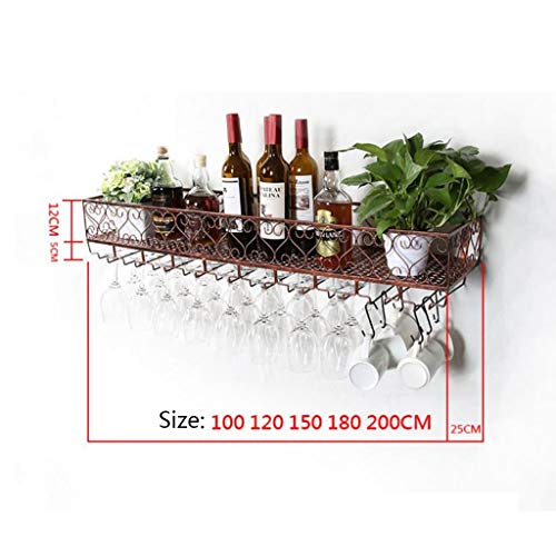 European Hanging Red Fashion Creative Wine Glass Rack Upside Down Wine Rack Bar Wrought Iron Goblet Rack Creative Wine Cabinet Decoration Hanger
