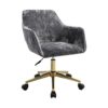 Warmiehomy Velvet Office Chair -Armchair Swivel Chair Office Desk Computer Chair Height Adjustable Chair For Office Home Living Room Bedroom (Min
