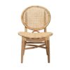 Baxton Studio Dining Chair, Rattan, Natural Brown