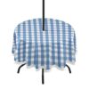 xigua Elegant Flowers Tablecloth Durable 60 Inch Round Table Cloth Cover with Zipper Umbrella Hole Camping Tablecloths for Outdoor Party Picnic
