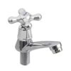 2X Basin Sink Taps Ceramic Lever Traditional Bath Traditional Twin Hot &Cold Tap Pair Chrome