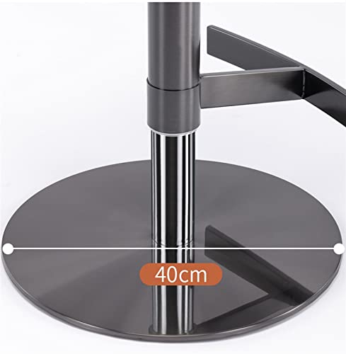 Orange Swivel Bar Chair Set of 2 with Back Counter Height Adjustable Kitchen Island Barstools Titanium Black Brushed Stainless Steel Nappa Leathe