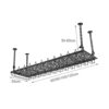 Ceiling Wine Rack, Vintage Bar Floating Shelf, Hanging Bar Glass Rack, Bottle Holder Upside Down Stemware Goblet, Display Stand For Bars Restaura