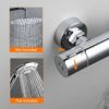 GRIFEMA G17005 Thermostatic Shower Mixer Bar Two Outlet, Wall Mounted Shower Mixer Tap,Anti-Scald, with TOP 3/4" and Bottom 1/2" BSP, Chrome,Silv