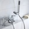 [Bath Shower Tap] Hapilife Bathroom Watefall Double Handle Mixer Monobloc Tap with Handheld Shower Head Chrome