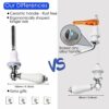 Chonphan Ceramic Toilet Handle Replacement - 1/2” Thread, Traditional Victorian Toilet Cistern Lever Flush Handle for Toilet Tank with 4 Pieces H