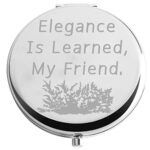 Zuo Bao RHONY Gift Tv Show Mirror Elegance is Learned Compact Mirror Housewives Makeup Mirror（Elegance is Learned）