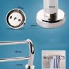 Towel Bar 304 Stainless Steel Double Lever Towel Rack Towel Bracket Towel Rail Wall Hanging Towel Holder for Bathroom Balcony Kitchen Punching 5