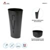 Alba Rainy Umbrella Stand, Black, PMRAINYN