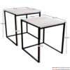Amazon Brand - Movian Industrial Rectangular Nesting Tables, 45 x 45 x 50 cm, Light Wood
