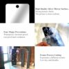 2 Pcs Shatterproof Fogless Shower Mirror, 7" x 5" Large Fog-Free Mirror For Shaving Makeup Unbreakable Deluxe Plexiglass Anit-Fog Shower Mirror f