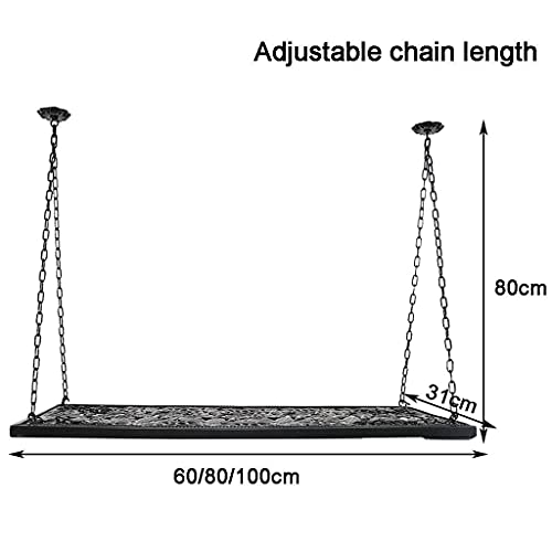 OUSIKA Wine Racks,Ceiling Industrial Hanging Wine Glass Racks Stemware Holder Adjustable Height Decoration Shelf