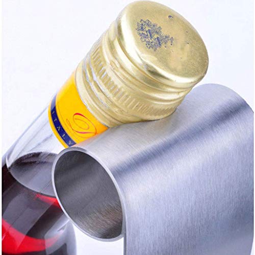 CZDYUF Stainless Steel Wine Rack - Creative Wine Rack Fashion Bar Wine Rack Decoration (21 * 10 * 29 Cm)