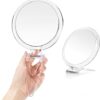 B Beauty Planet Hand Mirror,Double-Sided 1X/30X Magnifying Foldable Makeup Mirror,with 10X Magnifying Suction Mirror Set,5 IN &3.5 IN Kit, Table