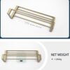 HIGOH Towel Racks, Bathroom Towel Rack Wall Mounted Towel Holder, Brushed Bathroom Accessories Hardware,Towel Holder,Towel Bar,Towel Rack