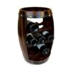 DISHENGZHEN Wooden Wine Rack Barrel, Free Standing With Top, 8 Bottle Wooden Wine Rack Table Top Wine Rack, Oak Effect Storage, Gift For Wine Lov