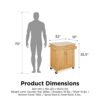 DINGZZ Kitchen Island Cart With Drawer & Storage Shelves, Spice Rack, Towel Bar, Butcher Block Top (Color : Wit, Size : 32 * 19 * 3535in)
