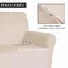 Pretty Jolly Spandex Loveseat Cover Super Soft 1-piece Beige Slipcover for Loveseats Stretch Universal Couch Cover for Living Room Easy Fit Washa