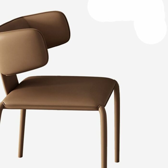 WALNUT Metal Dining Chairs Design Adults Relaxing Chair Ergonomic Soft Backrest Furniture (Color : D, Size : Light Grey)