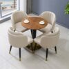 dining chair Kitchen Dining Room Furniture Chairs Kitchen Dining Chairs Set Of 4 Water Proof Leather Side Chair With Metal Legs Kitchen Living Ro