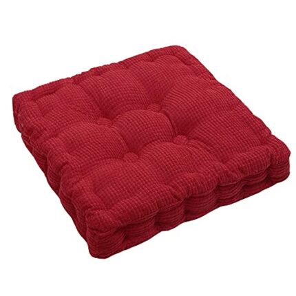 ASDF Garden Furniture Pad, Outdoor/indoor Water Thicken 2 Seater Bench And Patio Furniture Pad Cushion 40x40cm red