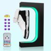 YJINGRUI Magnetic Floating Shoe Stand 16 Colorful LED Levitating Shoes Display 360 Degree Rotating Floating Sneaker Stand (Black)