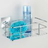 FALKE WENKO Turbo-Loc® Quadro Stainless Steel Wall Shelf - No Drilling Required, Stainless Steel, 24 x 10 x 14.5 cm, Chrome