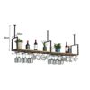 EYLINK Wall Mounted Wine Rack Ceiling Hanging Wine Rack/Plant Rack Roof Wall Hanging Rack European-Style Metal Wine Glass Rack Bar Kitchen Bedroo