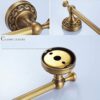 HIGOH Towel Racks,Towel Holder Towel Rail for Bathroom, All Copper European Style Antique Hand Towel Holder, Antique Single Rod Bathroom Rack, To